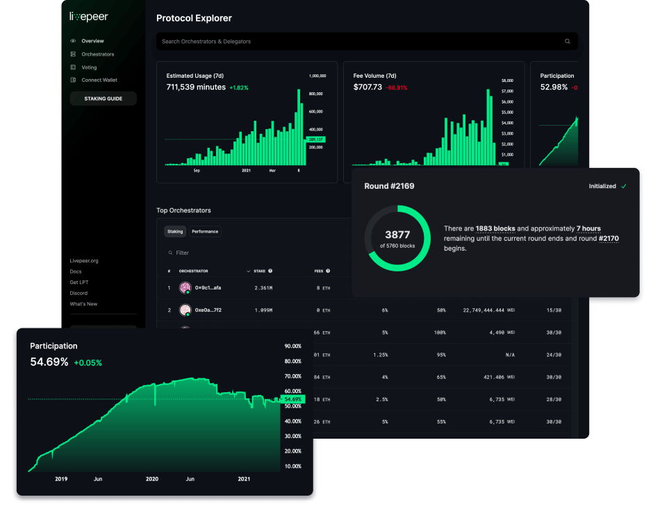 Screenshot of Livepeer's product